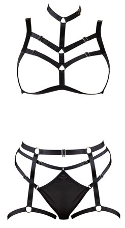 Cottelli Collection: 3-PC HARNESS SET - Sexleker Vuxen: Bondage & Fetish
