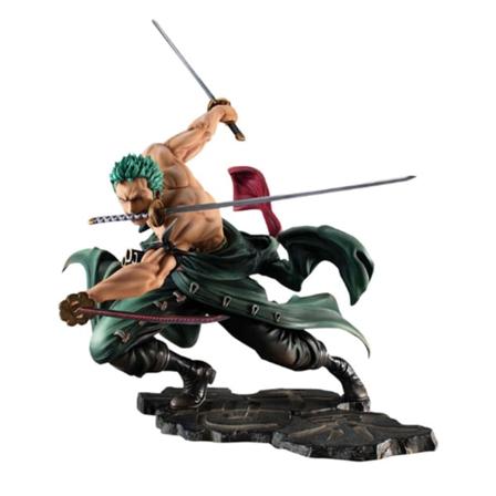 Roronoa Sauron One Piece Figur - Animefigur Sauron med tre svärd - Sauronstaty - Tre tusen världar Sauron - Realistisk animefigur