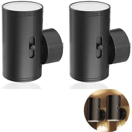 To-delt LED natlampe med stik - 5300 lumen - 2700K