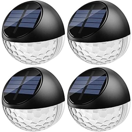 Solcellsdriven Trädgårdslampa Utomhus, 4-pack Varmvita Solcellsdrivna Vägglampor Utomhus, IP65 Vattentäta Solcellslampor för Utomhusbruk
