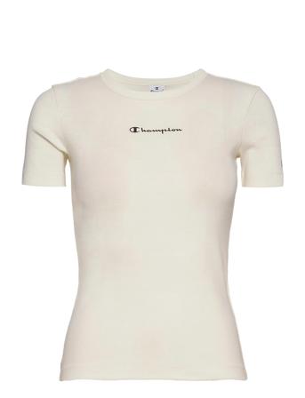 Crewneck T-Shirt T-shirt Top Creme Champion
