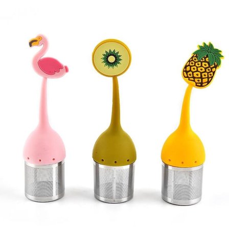 Te-infuser Finmasket Netblad Te Silikone Si Med Langt Håndtag Interval Diffuser Til Brygning Af Løse Te-blade Krydderier Smagsstoffer (3 stk., 