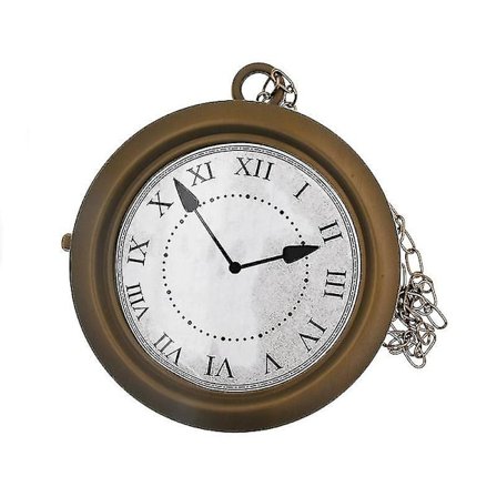 Jumbo Gold Klockhalsband - Vit Kanin Klocka, Hip Hop Rapper Klocka - 1 Styck