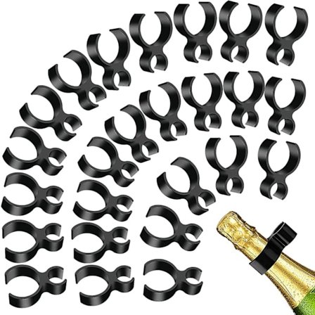 Pakke med 30 champagneflaske-sparkler-klemmer, sikkerhedsklemmer til sparklere, til Candel Kitchen