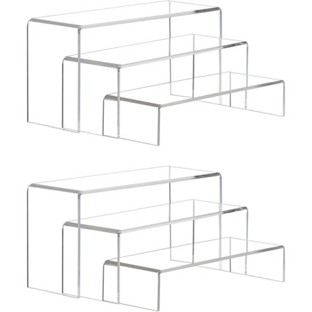 6-pakks Klar Akryl Display Stativ Sko Display Stativ Cupcake, Dessert Stativ