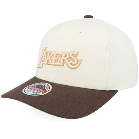 Mitchell & Ness - NBA Beige adjustable Keps - Los Angeles Lakers Blush Sand Classic Red Cream/Brown Adjustable @ Hatstore