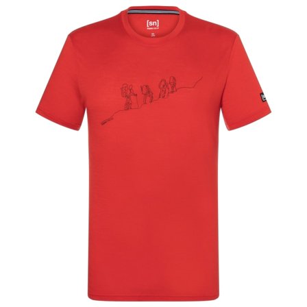 Super.natural Men's Hiking Tee Men short-sleeved sweaters Red S