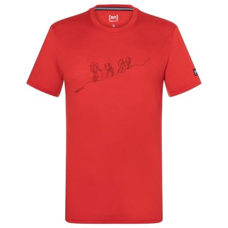 Super.natural Men's Hiking Tee Men short-sleeved sweaters Red L