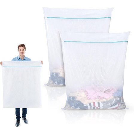 Pyykkipussi - Suuri koko 90 x 110 cm - Verkkopyykkipussi XXL