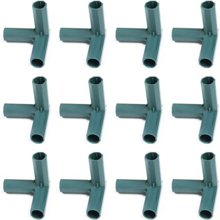 12-pakning 16mm PVC 3-veis kobling for drivhusramme