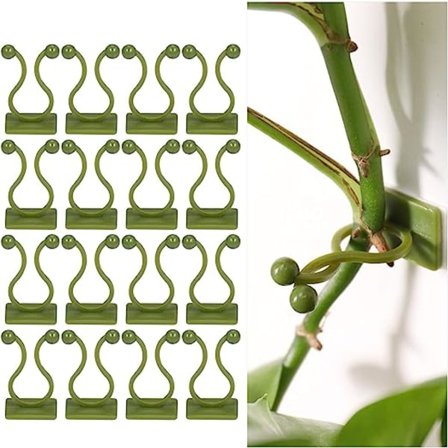 100 stk klatreplante støtteklips, selvklebende planteclips