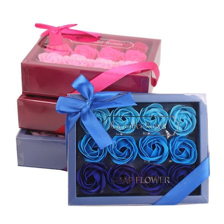 12Pcs Rose Soap Flower Handmade Rose Scented Bath Soap