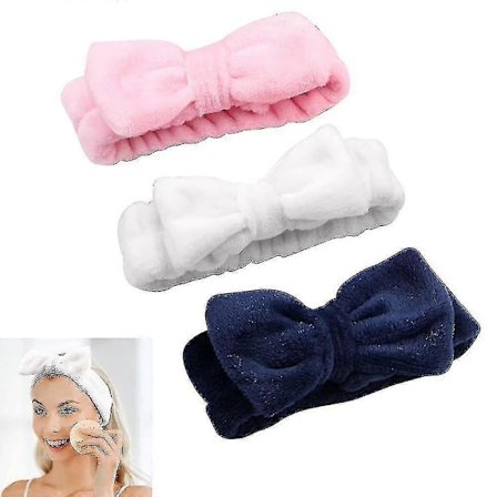 Hårband med rosett Korall Sammet Smink Pannband Elastiska Pannband med rosett För Smink Spa Yoga Sport