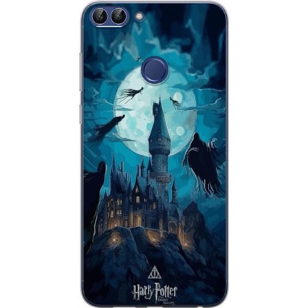 Yhteensopiva Puhelinkuori Huawei Huawei P smart Maaginen fantasiakuvaus, jossa linna kuunvalossa ja leijuvat olentot, pimeä satuilmapiiri noitataitee