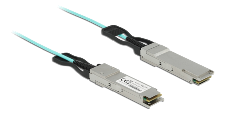 Delock Ethernet 40GBase-AOC-kabel - 3 m - akvamarin