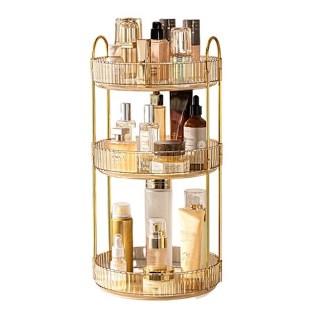 1/2/3 Lag Roterbart Kosmetisk Oppbevaringsbrett Slitesterk Hudpleieprodukt Oppbevaringsholder Kompatibel med Bad Glod