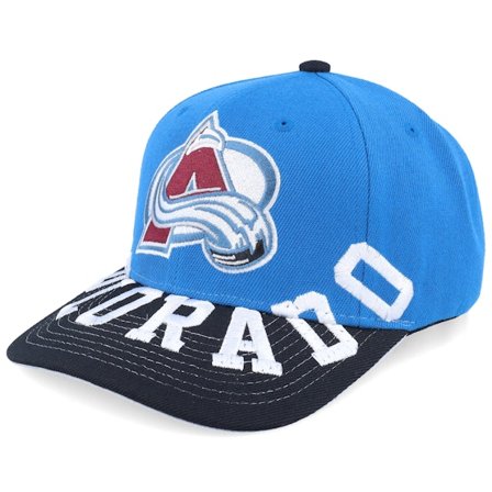 Mitchell & Ness - NHL Blau adjustable Cap - Colorado Avalanche Underarch Pro Light Blue/Black A-frame Adjustable @ Hatstore