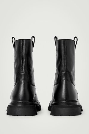 COS Homme Biker Boots En Cuir in Noir