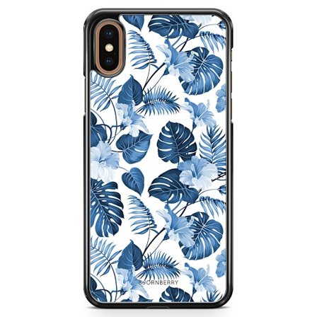 Bjornberry Skal iPhone XS Max - Blå Blommor