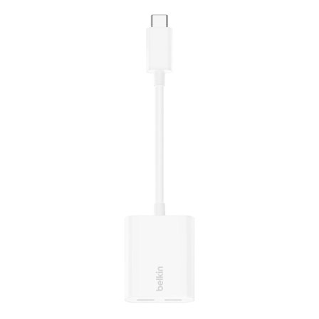 Belkin Connect Audio + Charge - USB-C til USB-C hodetelefoner / ladeadapter - lyd / USB - 14 m