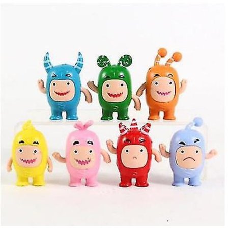 7 stk./sæt Anime Tegneserie Oddbods Fuse Pogo Bubbles Slick Zeke Jeff Pvc Figurer Legetøj