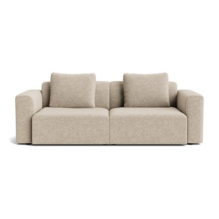 Como XL 2 personers sofa - Anthology Beige - 224x100x83cm - 2 Hynder - Håndlavet Kvalitets Sofa