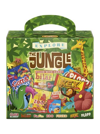 Malaco jungle suitcase box with various sweets