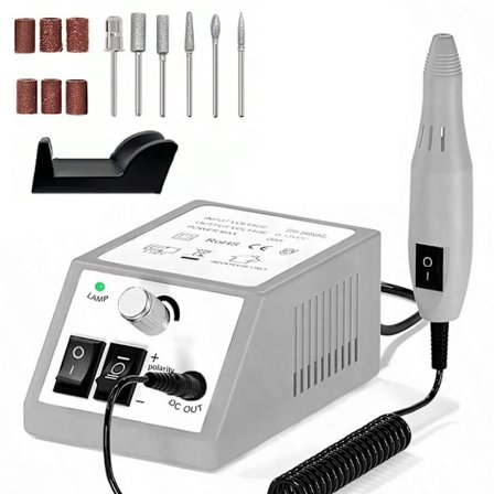 Elektrisk Neglefil med 12 Tilbehør til Negle - Pedicure Manicure
