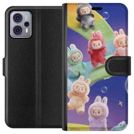Yhteensopiva Lompakkokotelo Motorola Moto G23 La.bubu sateenkaari juliste la.bubu hahmo pupu asu lelut söpö pastelli värikäs anime tyyli suunnittelu t