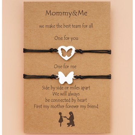 Bestevenner Vennskap Sommerfugl Armbånd for Kvinner Jenter, 2 PC