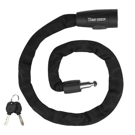 Cykelkædelås Cykellåse Kraftig Tyverisikring Cykellås med 2 Nøgler Cykelkædelås til E-cykel