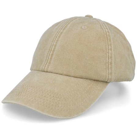 Beechfield - Beige unconstructed Caps - Vintage Washed Stone Dad Cap @ Hatstore