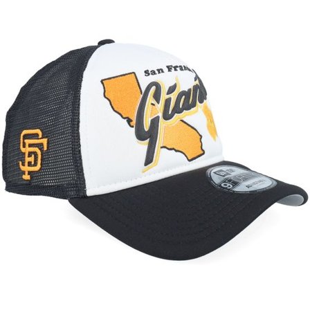 New Era - MLB Svart trucker Keps - San Francisco Giants State Flower White/Black A-Frame Trucker @ Hatstore