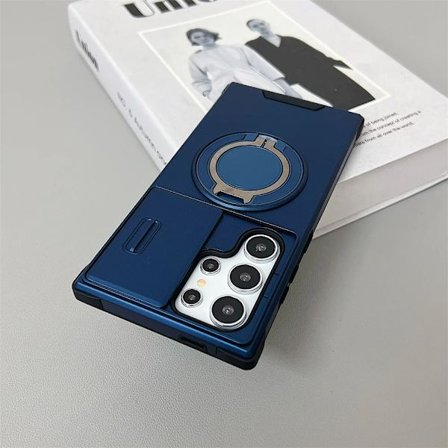 Lyxigt Roterande Dold Metallring Bilhållare Pansarfodral För Samsung S25 S24 Ultra S21 S22 S23 Ultra Plus S20 FE A54 A13 A14 A15