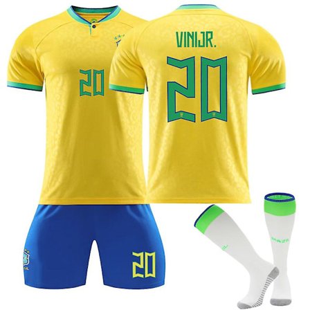 22/23 Brazil Home T-Shirt No.20 Vinicius Junior fotbollströja
