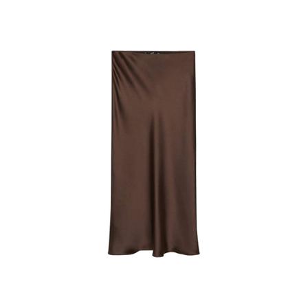 Mango Midi Nederdel Brun, Dame
