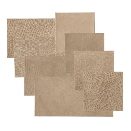 Wallart Läderplattor Borret Sandbeige 32 St Beige
