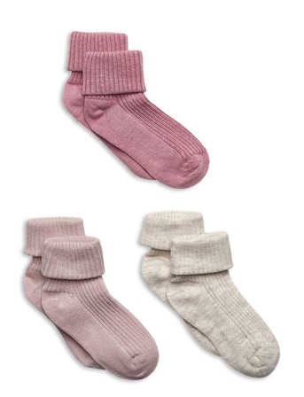 Baby Sock Rib Pink Minymo