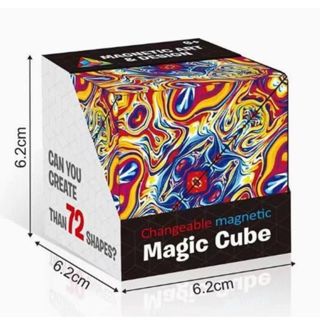 Magnetisk Magisk Kube – 72+ Former, Kreativt Puslespill for Barn & Voksne