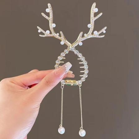New Christmas Elg Horn Dusk Hairpin e Hair Clip Hestehale Bun White