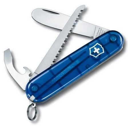 My First 0.2373.T2 schweizisk fickkniv - VICTORINOX - Genomskinlig blå - Nickelpläterat stål