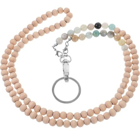 Perlenøkkelbånd for ID-kort, halskjede, praktisk halsrem