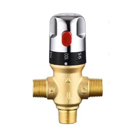 Säädettävä termostaattinen sekoitin kylpyhuoneeseen, messinkinen vesisekoitin kuuman/kylmän veden sekoitus lämpötilan säätöventtiili