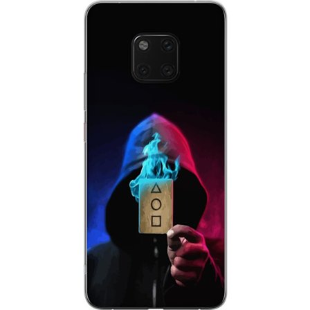 Kompatibelt Mobilskal till Huawei Huawei Mate 20 Pro Squid Game Netflix affisch koreansk överlevnadsdrama serie mask huva kort retro fanart design ut
