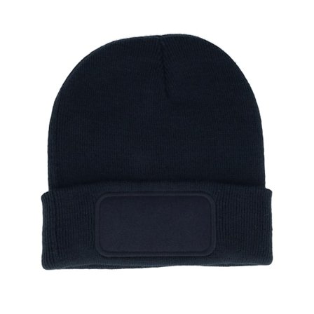 Beechfield - Azul cuff Beanie - French Navy Original Patch Cuff @ Hatstore