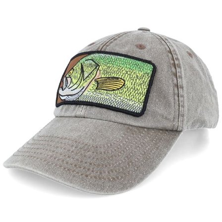 Skillfish - Brun unconstructed Keps - Big Black Bass Box Vintage Washed Brown Dad Cap @ Hatstore