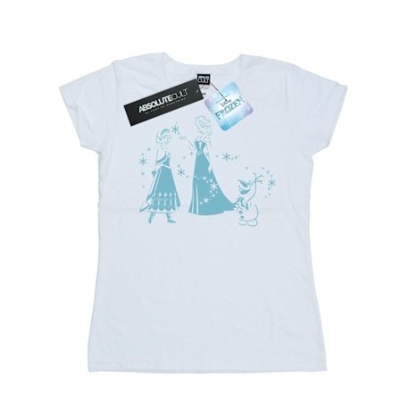 Disney Dam/Kvinnor Frozen Magic Snöflingor Bomull T-shirt L W