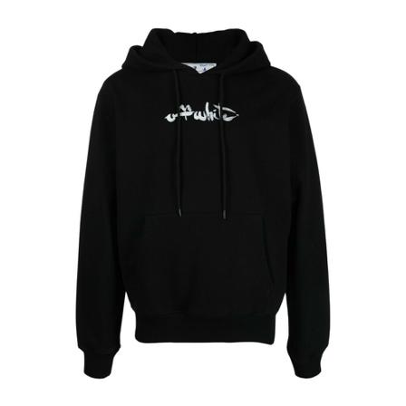 Off White, Hoodies Zwart, Heren, Maat:M,Katoen,print