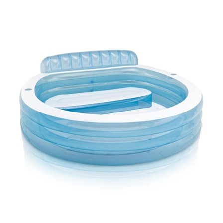 Uppblåsbar pool med bänk 229 x 218 x 79 cm INTEX 57190