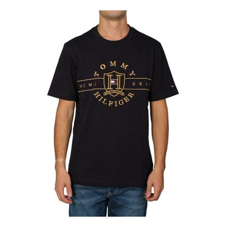 Tommy Hilfiger T-Shirts , Blauw , Heren , Maat: M